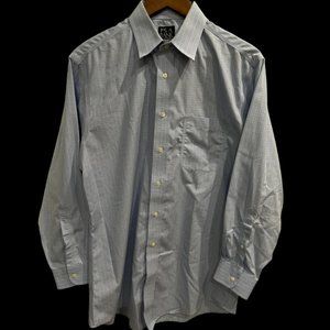 DONATED Jos. A. Bank Traveler’s Tailored Fit Blue Check Dress Shirt